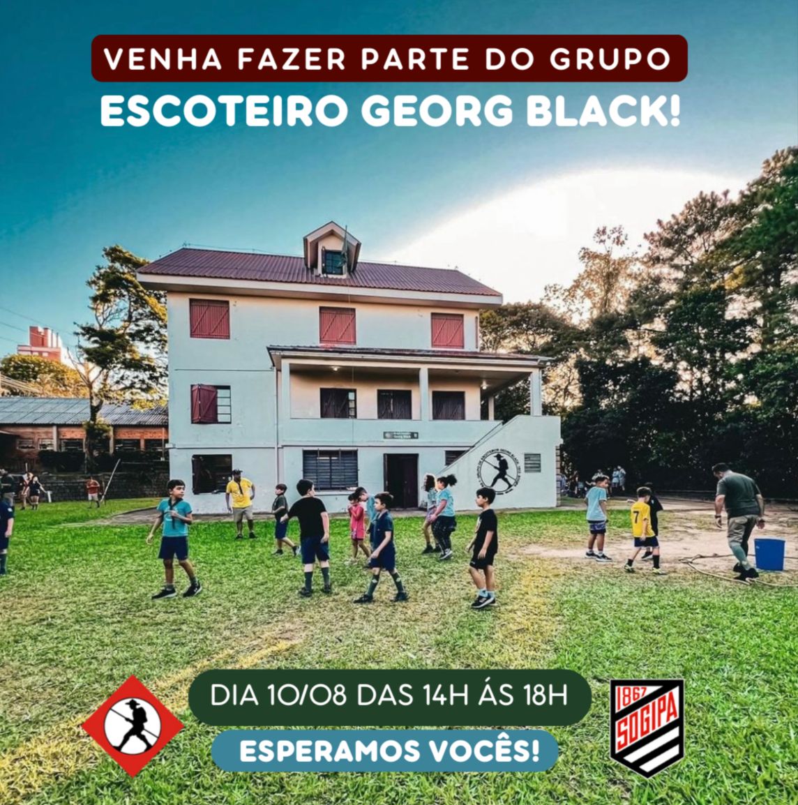 dia 10 de agosto - escoteiro por 1 dia